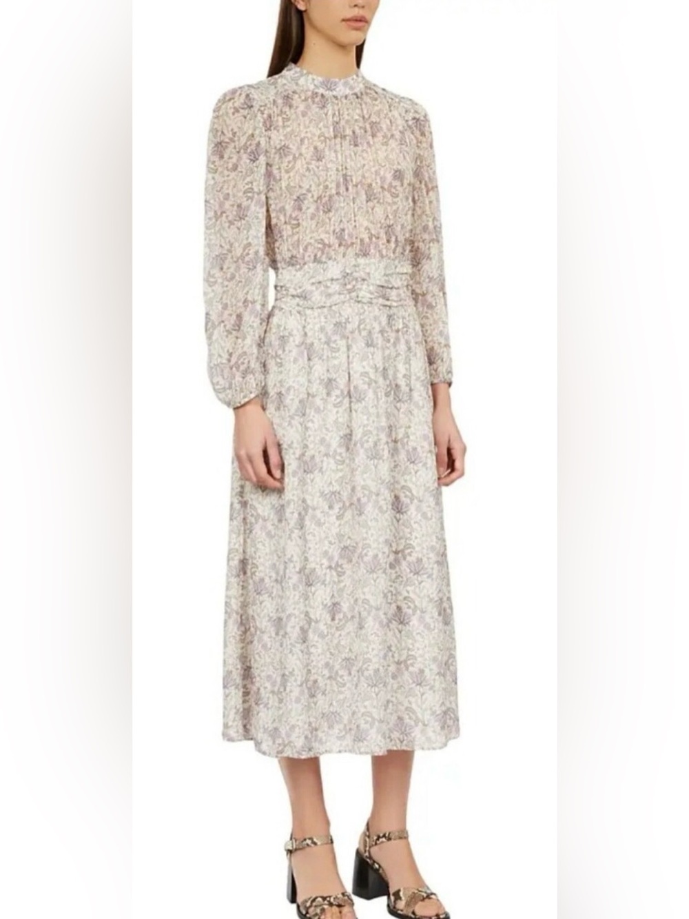 THE KOOPLES Liberty Field Midi Maxi Floral  Dress Size Large